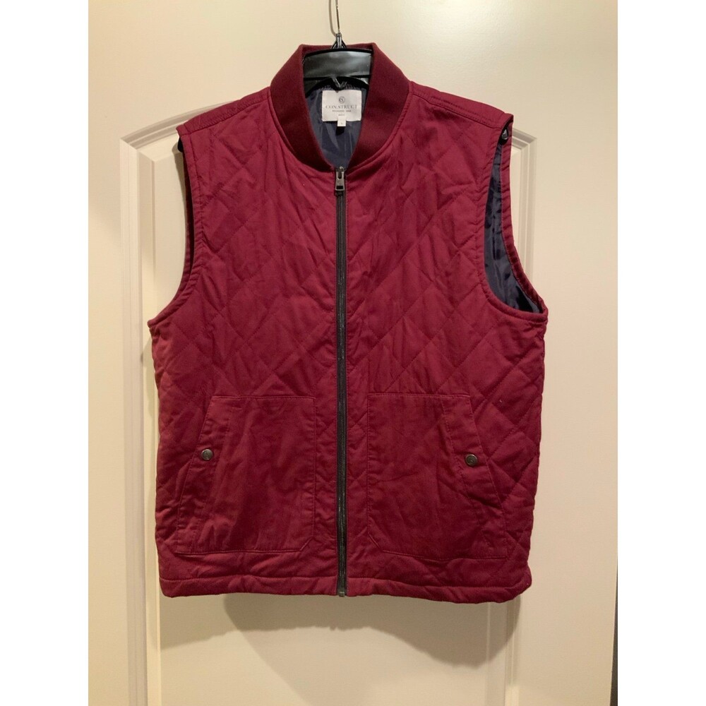 Burgundy Construct Men’s Quilted Vest Style RN114831
